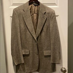Jos. A. Bank Brown Tweed Wool Silk Blazer 40 L